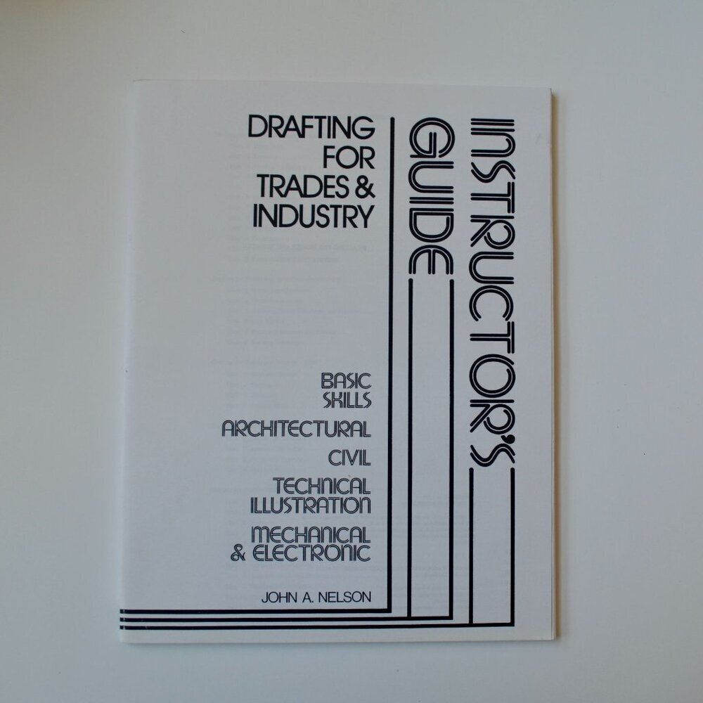 Drafting for Trades & Industry Instructor's Guide Book New